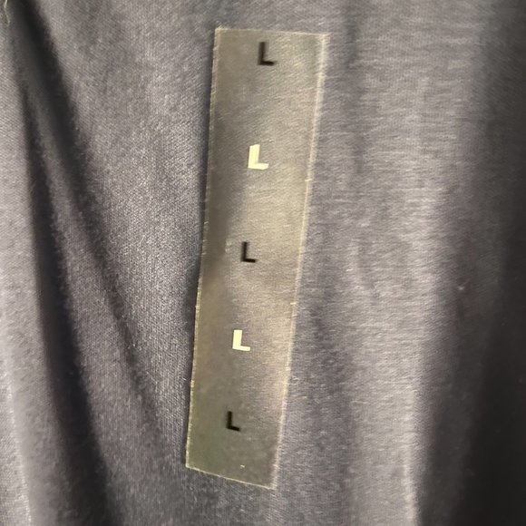 Alfani Large Navy Blue Pajama Long Sleeve Shirt - Picture 8 of 10